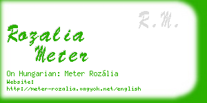 rozalia meter business card