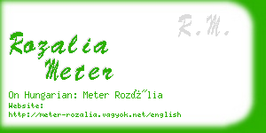 rozalia meter business card